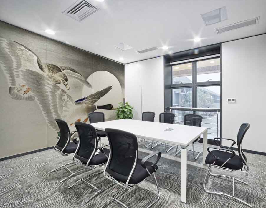 Two ducks at full moon 1900 - 1930 by Ohara Koson 1877-1945. Wall Printing