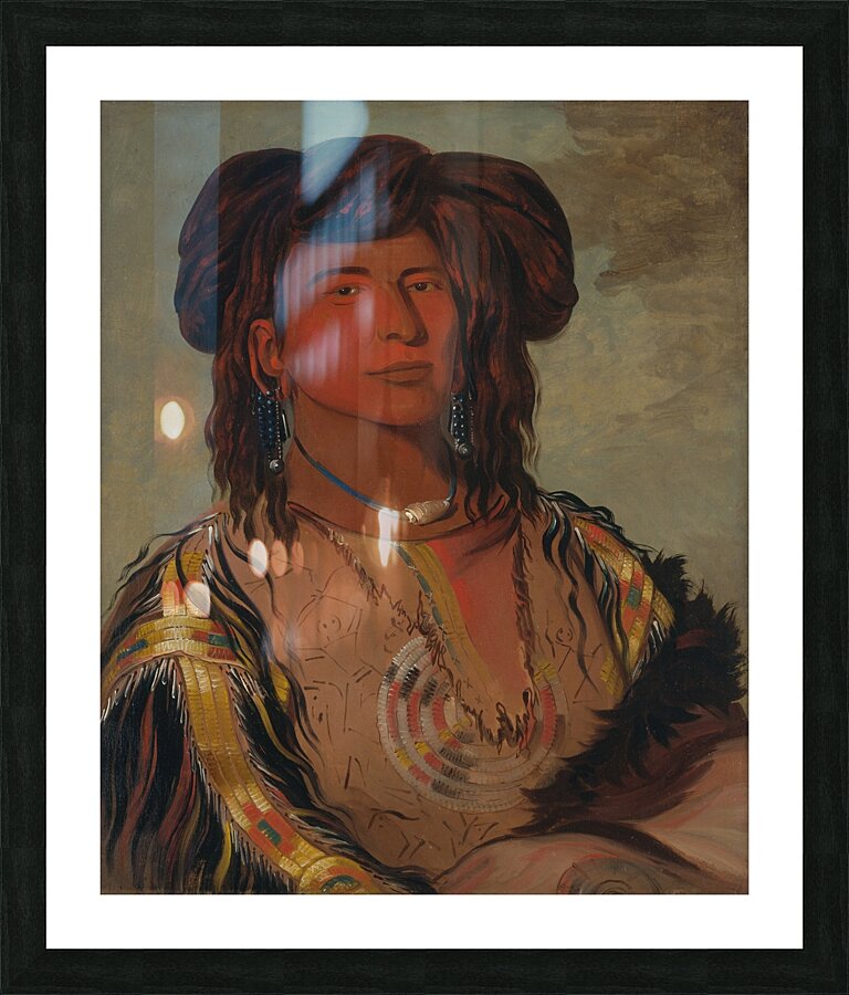 Ha-wón-je-tah One Horn Head Chief of the Miniconjou Tribe Picture Frame print