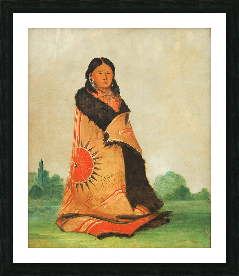 Mong-Shóng-Sha Bending Willow Wife of Great Chief 1832 Picture Frame print
