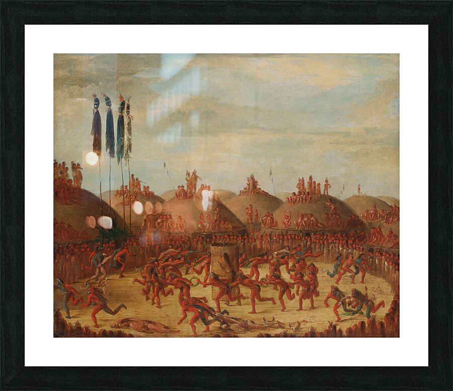 The Last Race Mandan O-Kee-Pa Ceremony 1832 Picture Frame print