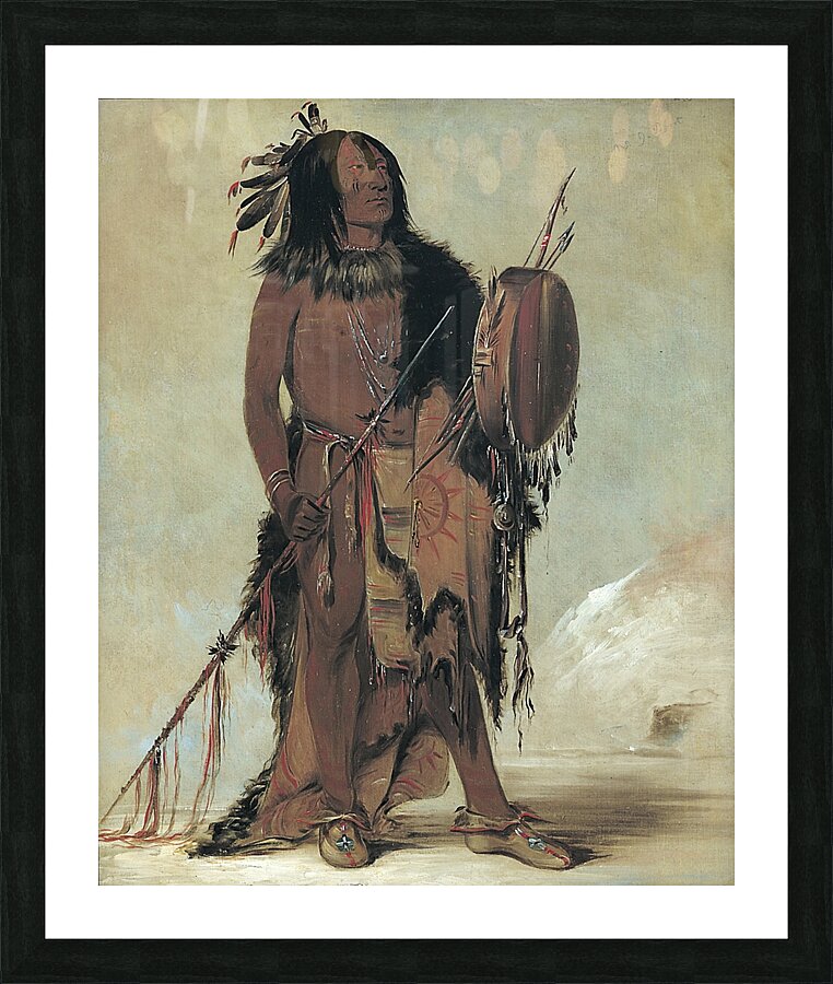 Wún-nes-tou White Buffalo an Aged Medicine Man 1832 Picture Frame print