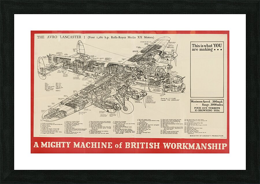 This is What You are Making…A Mighty Machine of British Workmanship – The Avro Lancaster I Picture Frame print