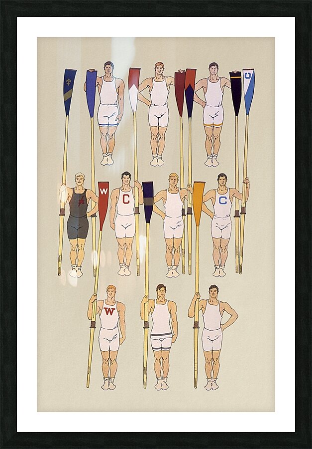 College crews ca. 1908 by Edward Penfield Picture Frame print