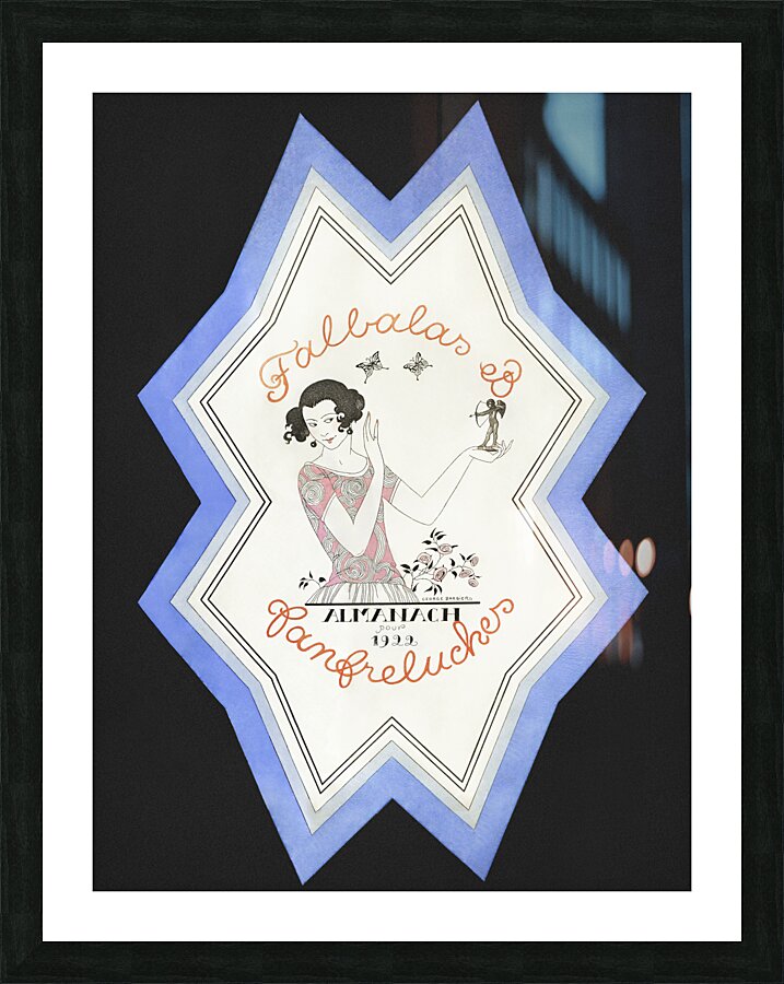 Almanach des Modes pr&eacutesentes pass&eacutees & futures pour Falbalas et Fanfreluches 1922 fashion illustration  by George Barbier.  Picture Frame print