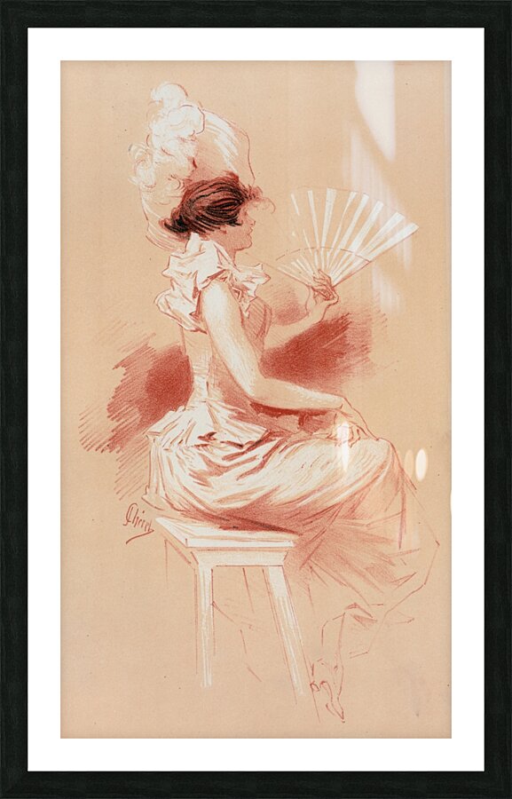 Dessin original pour les ‘Maîtres de l’Affiche’ 1897 Illustration by Jules Chéret Picture Frame print