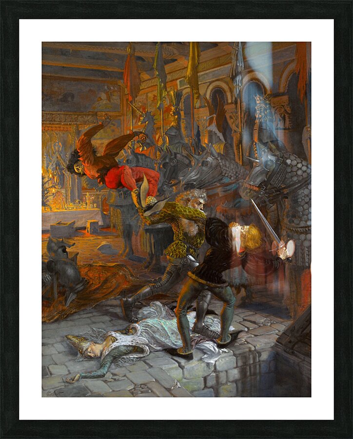 Eviradnus 1903 Illustration by Eugène Samuel Grasset Picture Frame print