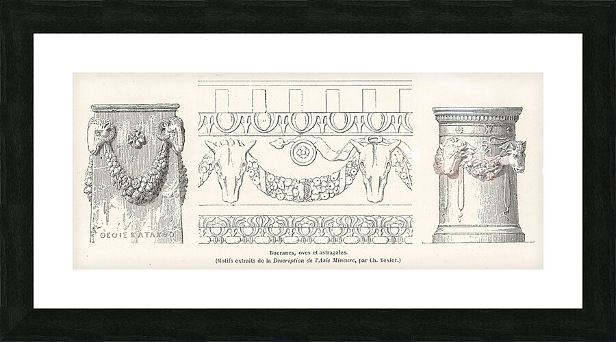 Anatolian Asia Minor pattern. 1888 edition Lornement Polychrome by Albert Racine 1825–1893. Picture Frame print