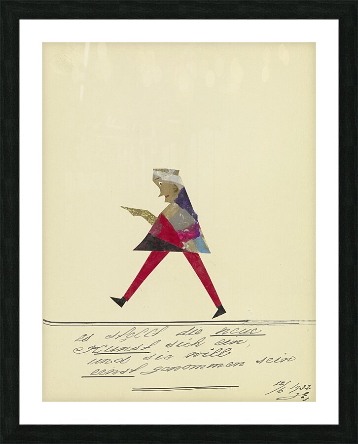 ‘Es stellt die neue Kunst sich ein …’ 1932  My Pictures Become Wilder and Wilder By John Elsas Picture Frame print