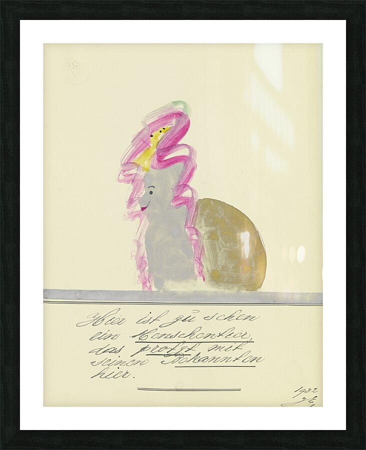 ‘Hier ist zu sehen ein Menschentier …’ 1932  My Pictures Become Wilder and Wilder By John Elsas Picture Frame print
