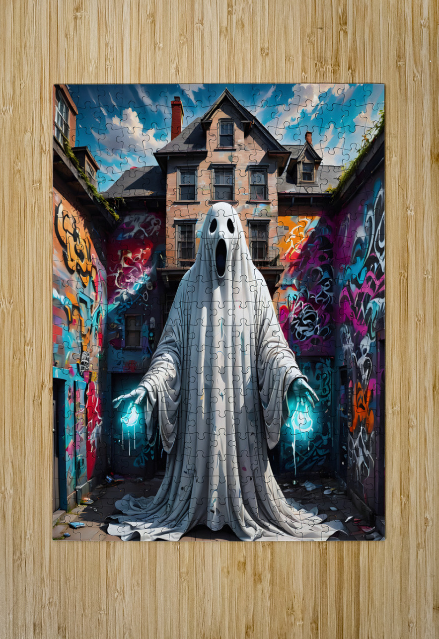 A Graffiti Ghost Mural By ISHISH IStockHistory com Puzzle printing
