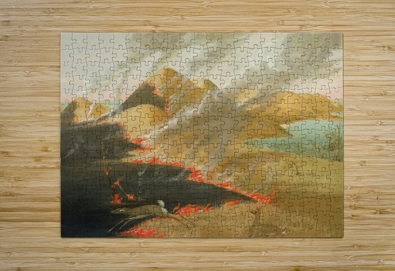 Prairie Bluffs Burning 1832 IStockHistory com Puzzle printing