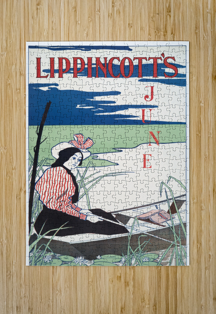 Lippincotts June ca. 1890-1907  by Edward Penfield IStockHistory com Puzzle printing