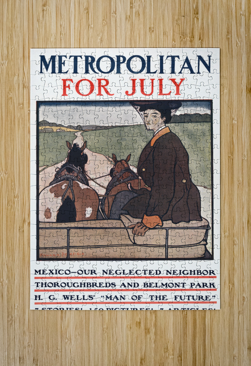 Metropolitan for July ca. 1900-1910 by Edward Penfield IStockHistory com Puzzle printing