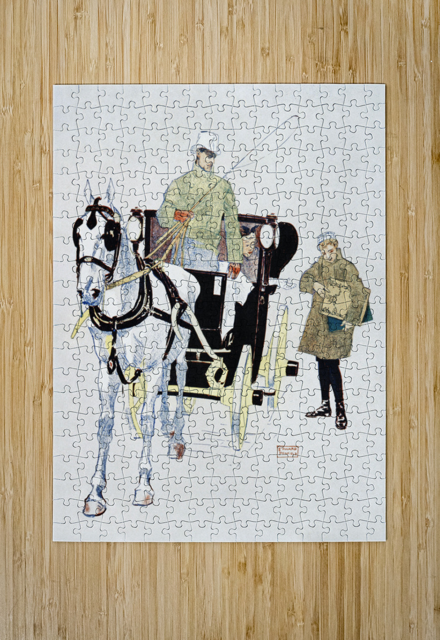 Vintage carriage 1893 by Edward Penfield IStockHistory com Puzzle printing