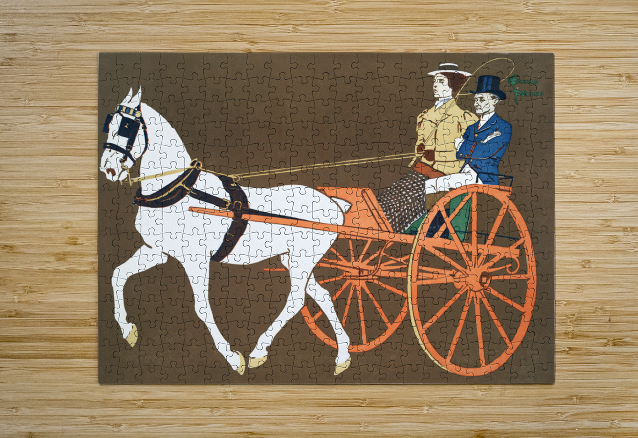 Women in Carriage ca. 1890-1907 by Edward Penfield IStockHistory com Puzzle printing