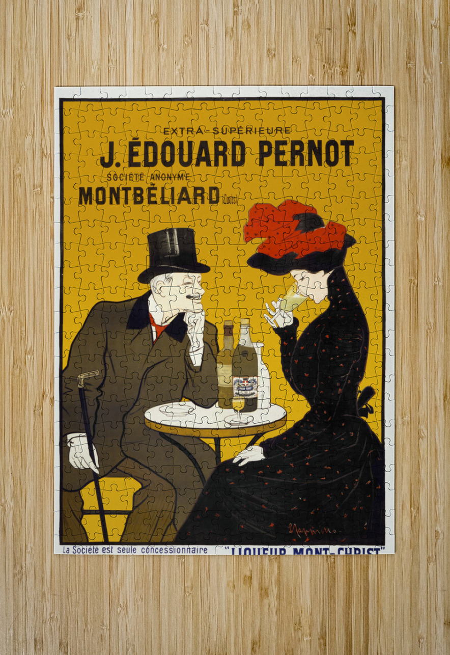 Man and woman at a cafe 1900 by Leonetto Cappiello IStockHistory com Puzzle printing