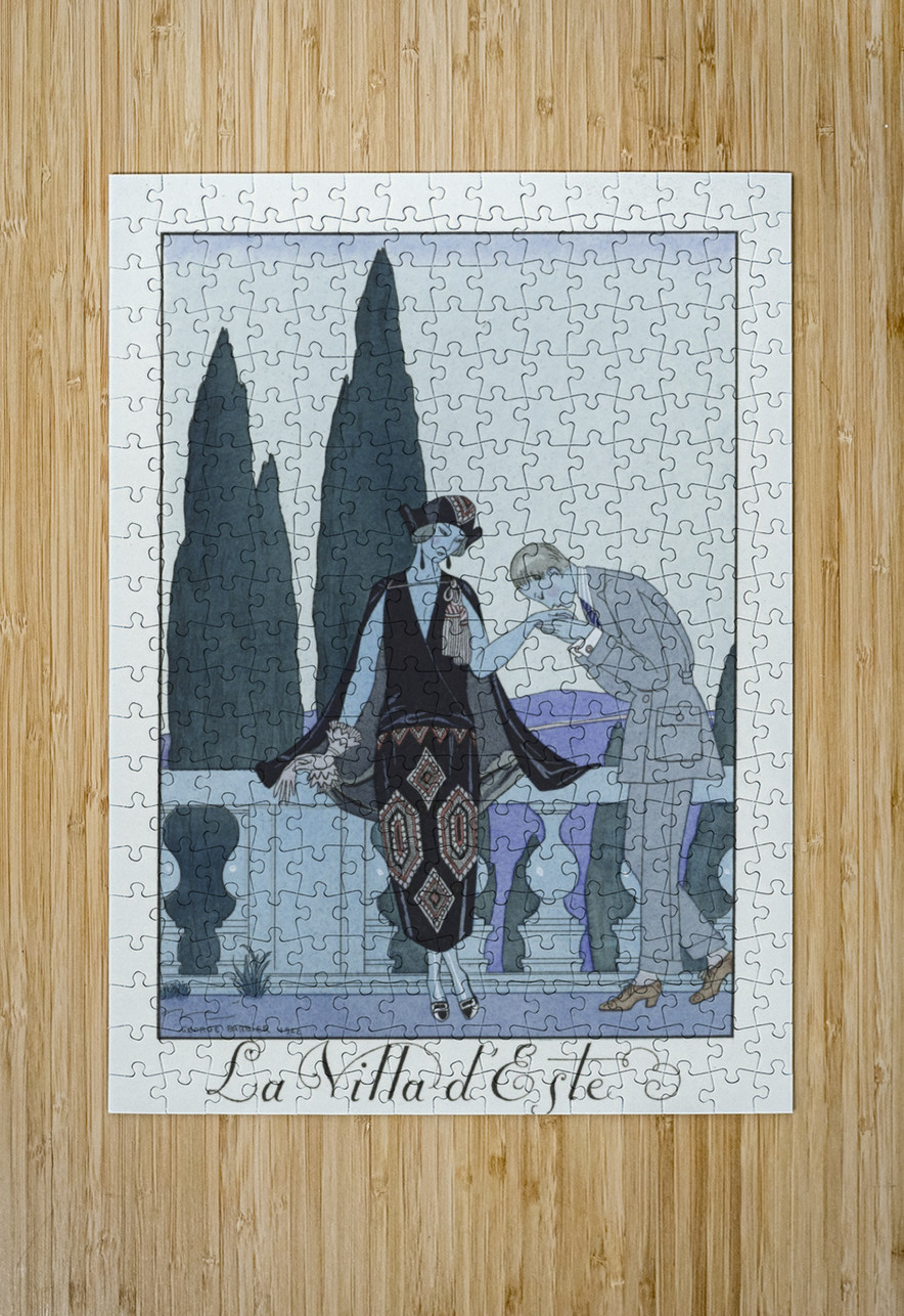 La Villa dEste: France XXe siecle 1923 fashion illustration  by George Barbier.  IStockHistory com Puzzle printing