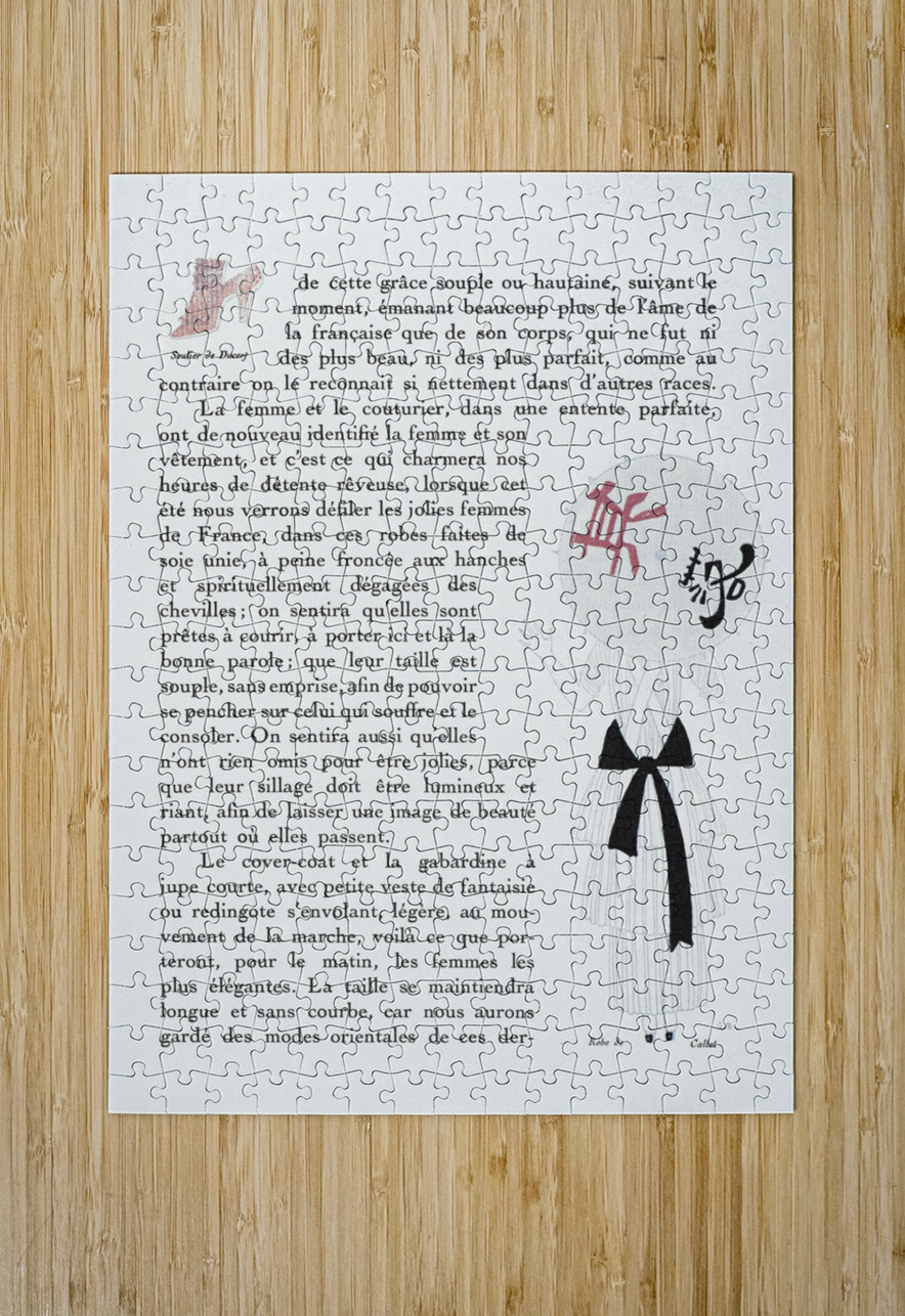 Autours Simples 1915 fashion illustration by George Barbier.  IStockHistory com Puzzle printing