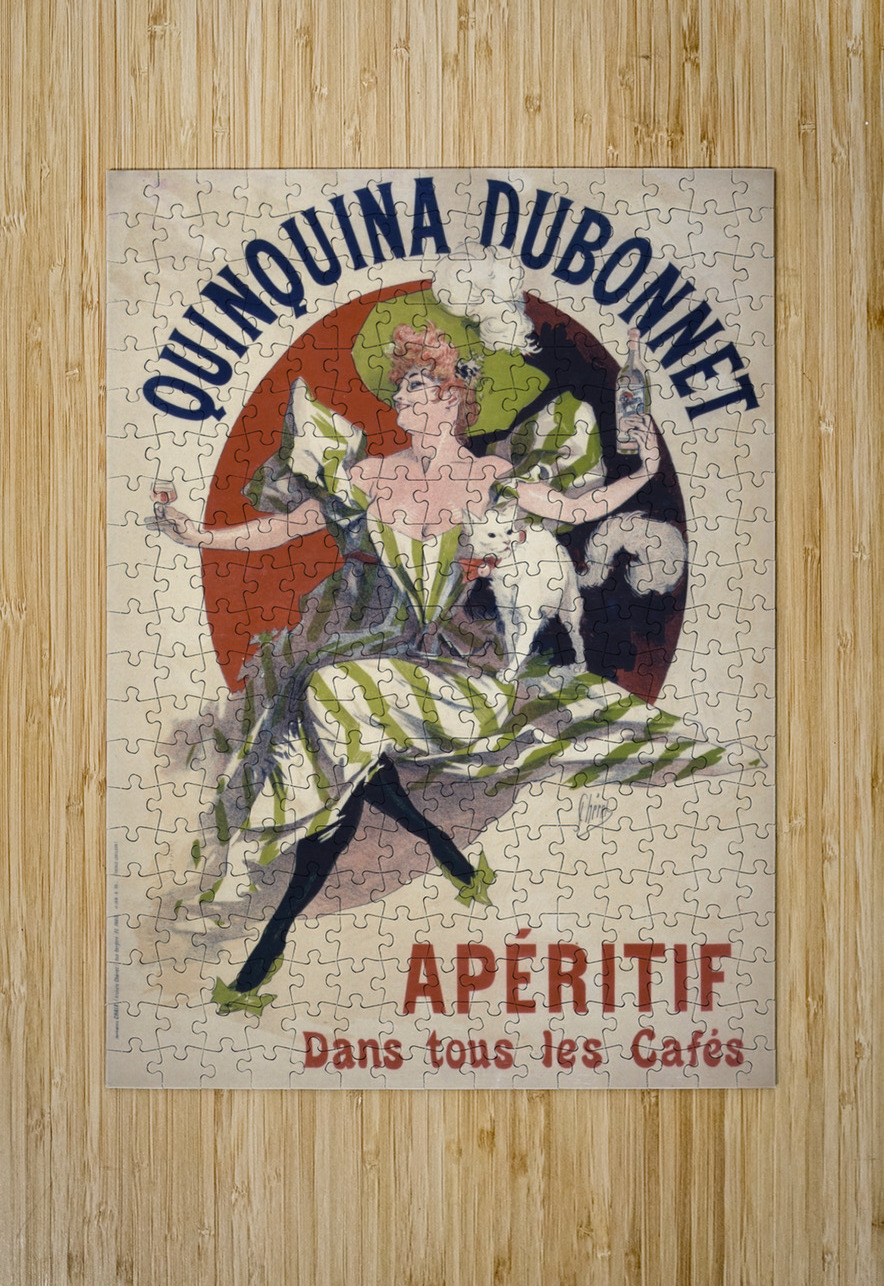 Quinquina Dubonnet apéritif dans tous les cafés 1895 Poster by Jules Chéret IStockHistory com Puzzle printing