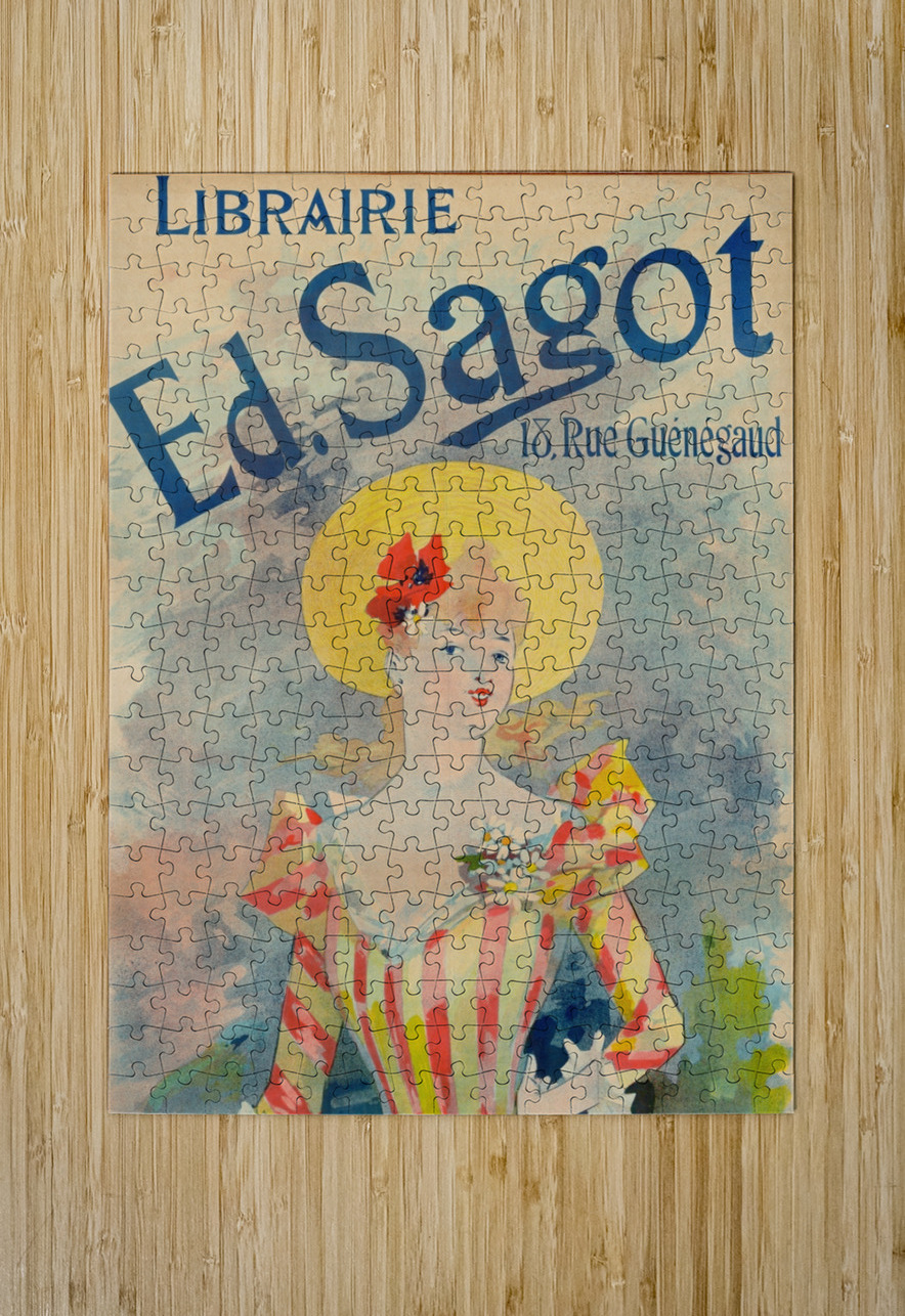 Bookstore Ed. Sagot  Poster by Jules Chéret IStockHistory com Puzzle printing