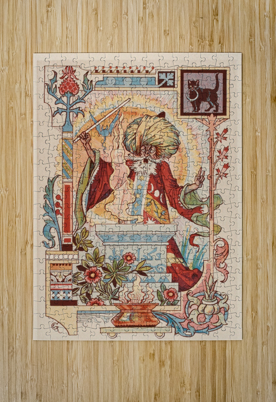 Magicien oriental Illustration by Eugène Samuel Grasset IStockHistory com Puzzle printing