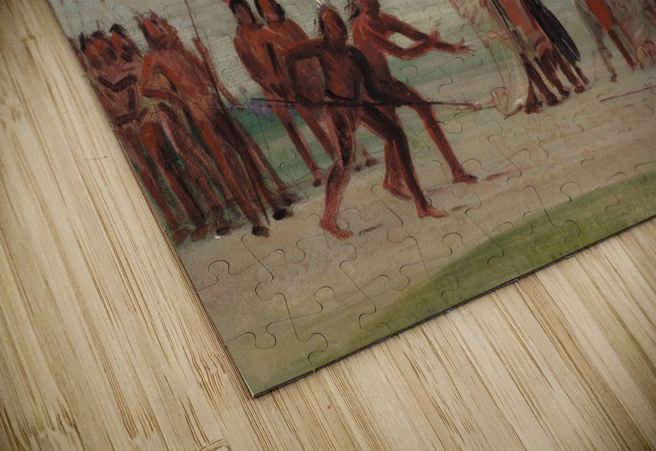 Tchung-Kee a Mandan Game Played With a Ring And Pole 1832-1833 IStockHistory com Puzzle