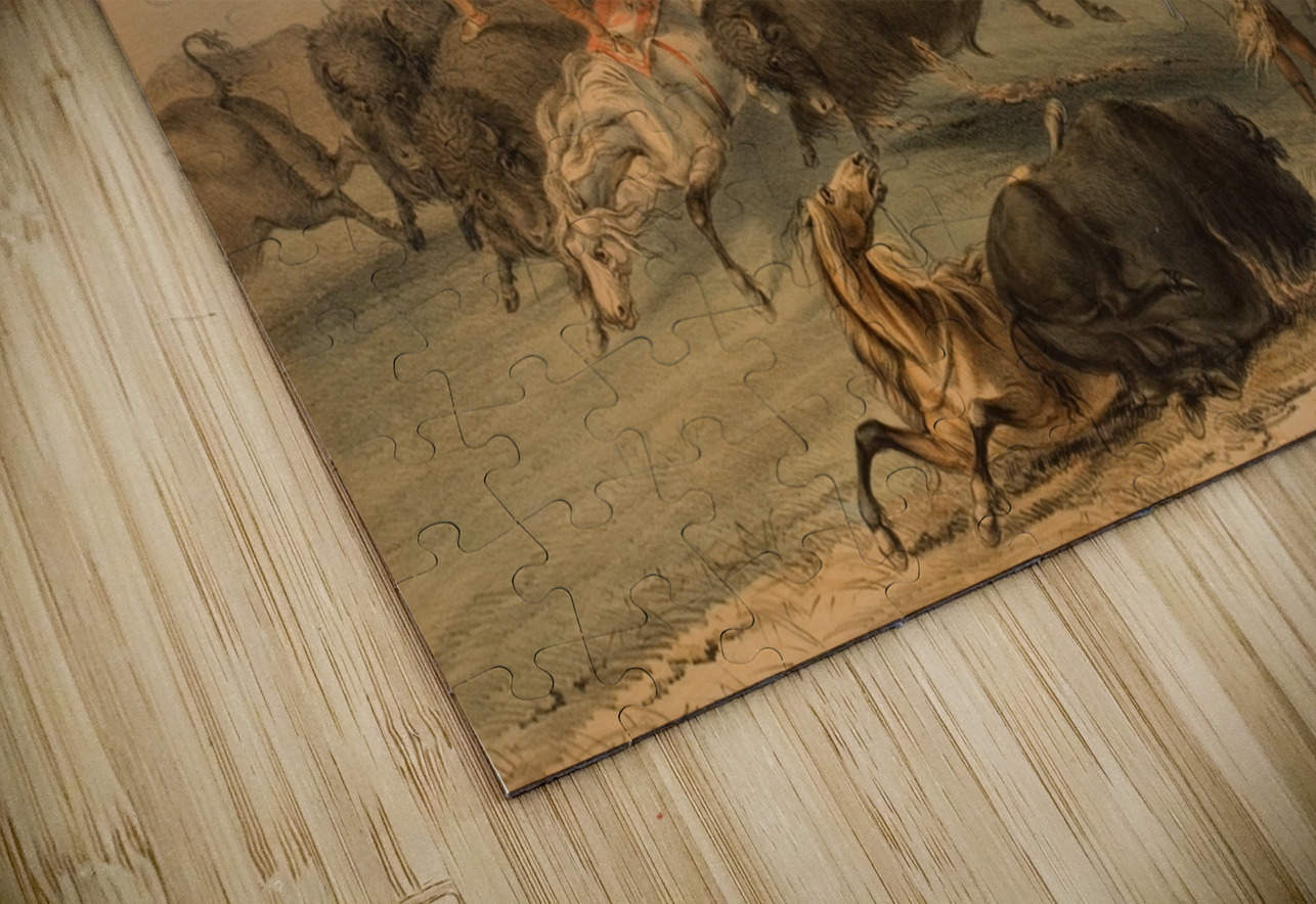 Buffalo Hunt Chase 1844 IStockHistory com Puzzle