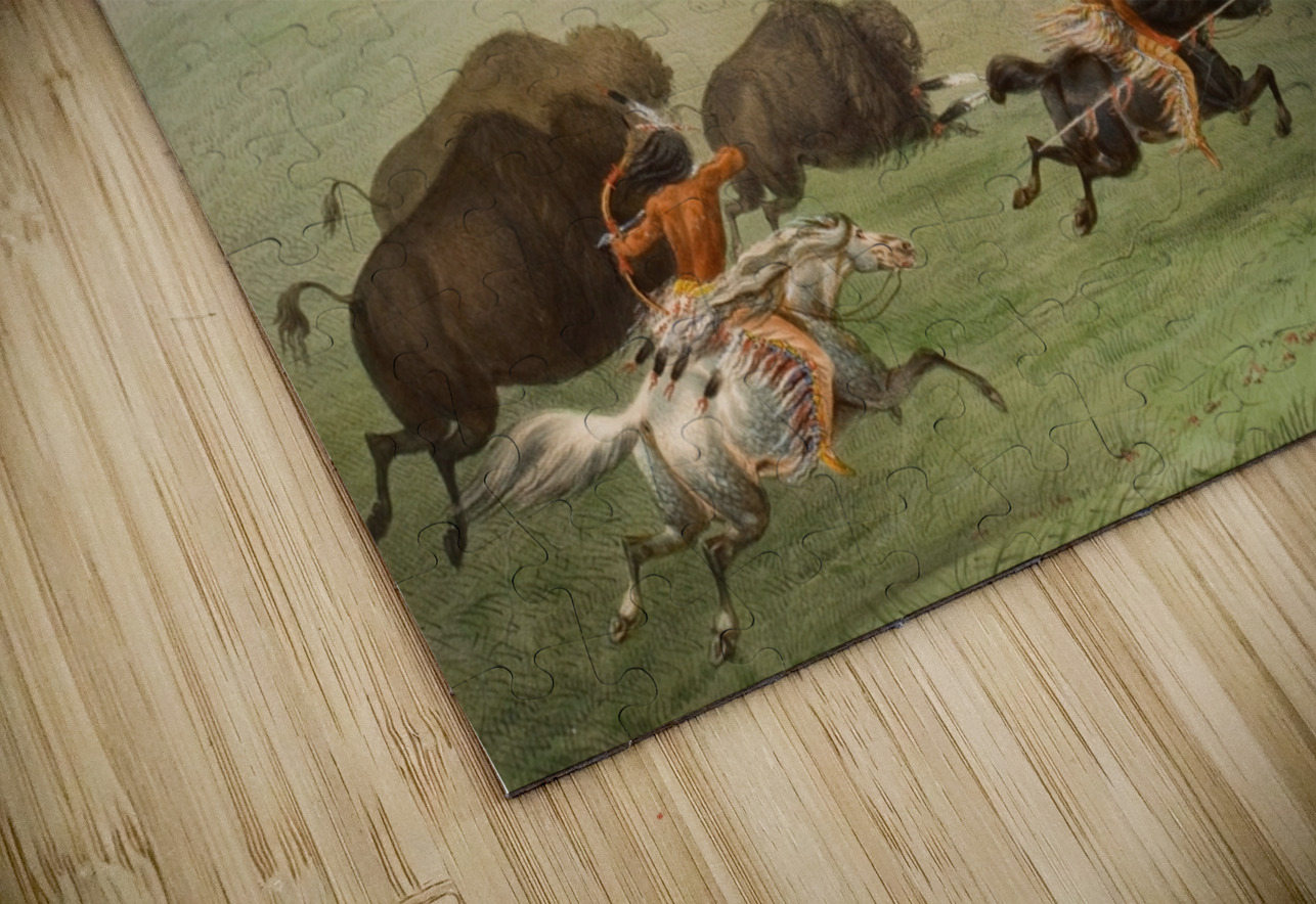 Buffalo Hunt Horseback 1844 IStockHistory com Puzzle