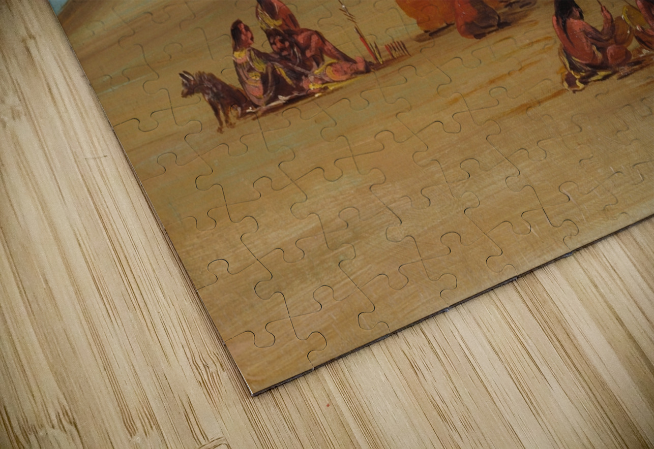 Sioux Worshiping At The Red Boulders 1837-1839 IStockHistory com Puzzle