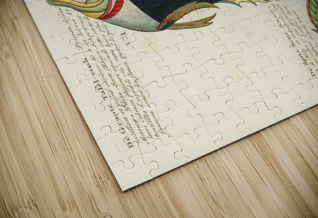 Colourful and surreal illustrations of fishes found in Moluccas Indonesia and the East Indies by Louis Renard 1678 -1746 from Histoire naturelle des plus rares curiositez de la mer des Indes 1754. IStockHistory com Puzzle