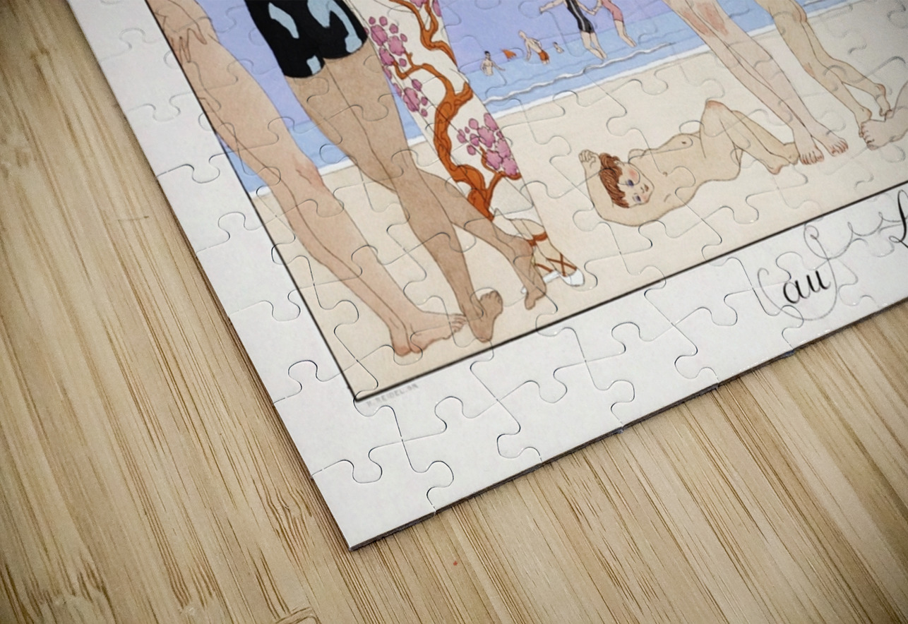 Au Lido Plate no.14 1920 fashion illustration by George Barbier. IStockHistory com Puzzle