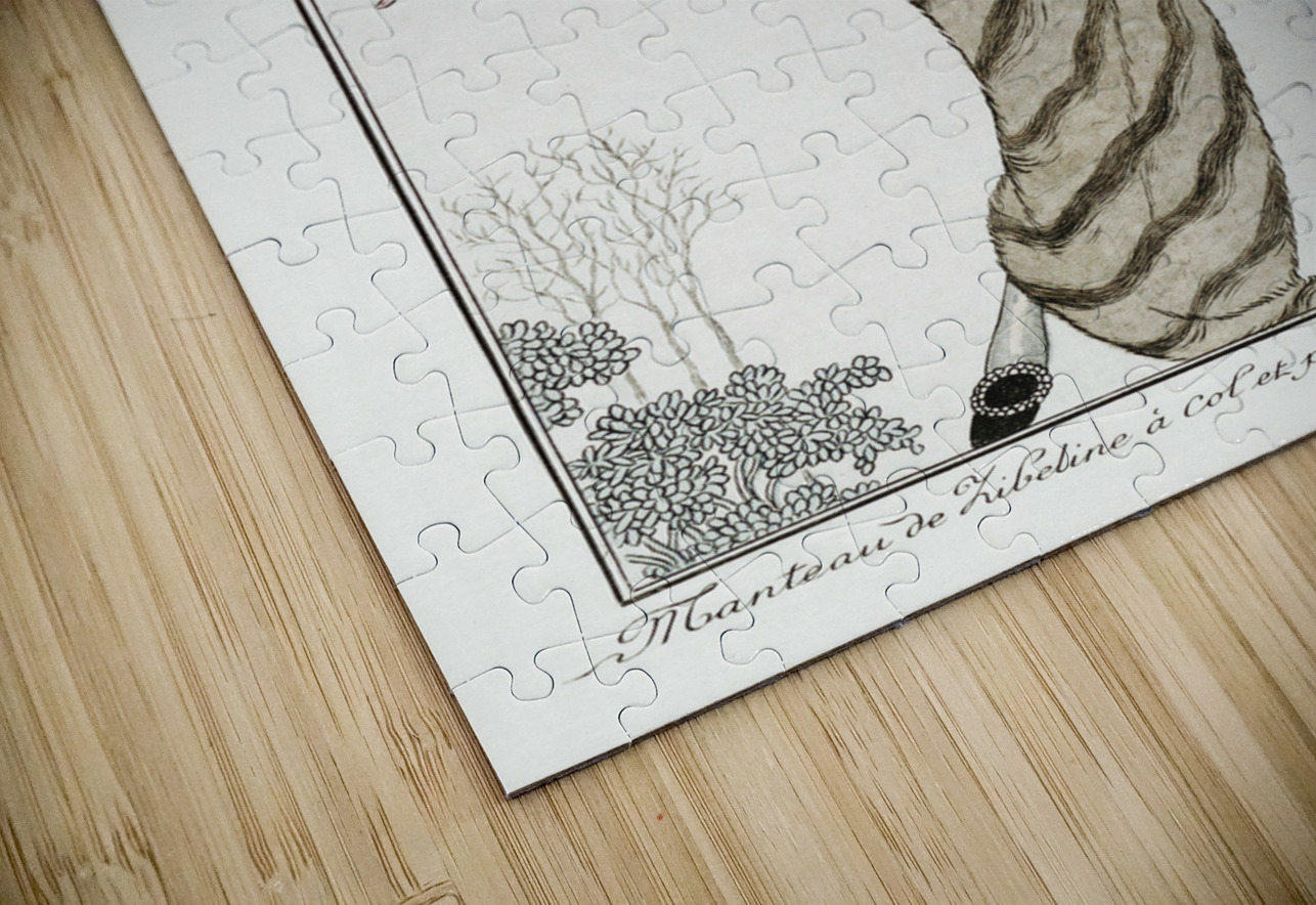 Costumes Parisiens: Manteau de Zibelin 1912 fashion illustration  by George Barbier.  IStockHistory com Puzzle