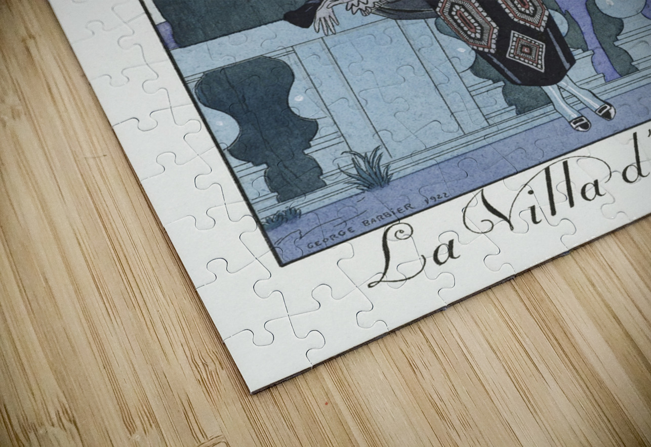 La Villa dEste: France XXe siecle 1923 fashion illustration  by George Barbier.  IStockHistory com Puzzle