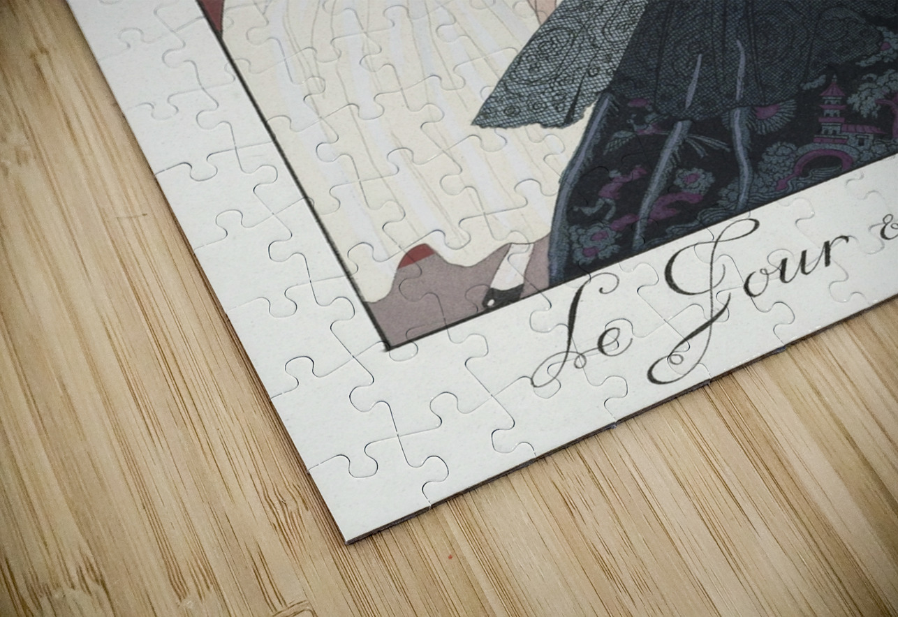 Le Jour et la Nuit 1922 fashion illustration  by George Barbier.  IStockHistory com Puzzle