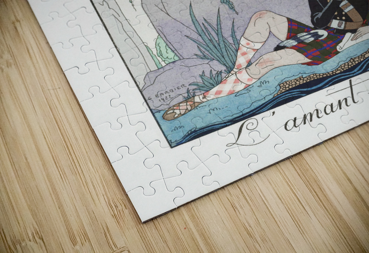 Lamant po&egravete 1923 fashion illustration  by George Barbier.  IStockHistory com Puzzle