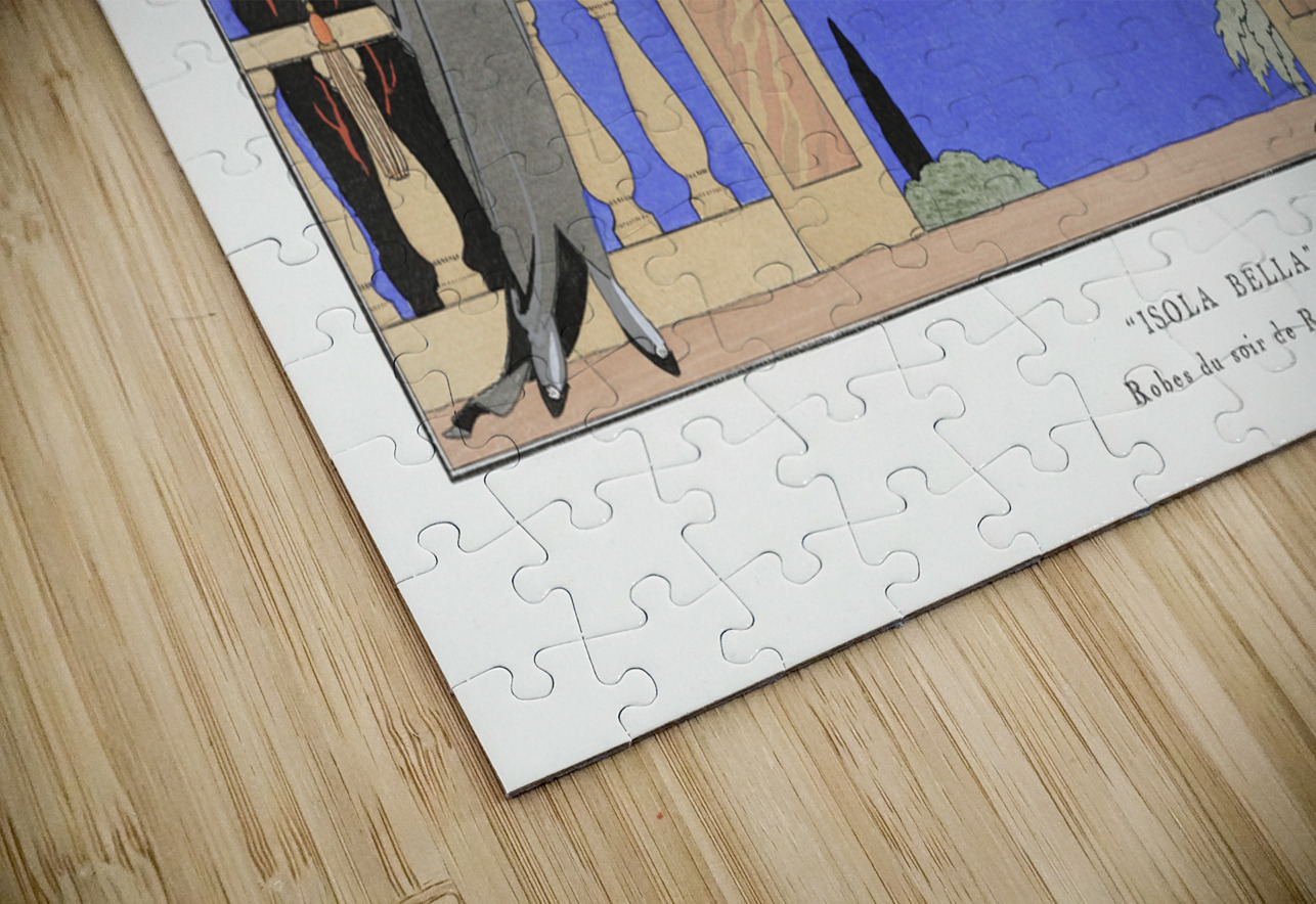 Isola Bella Robes du soir de Redfern 1914 fashion illustration  by George Barbier.  IStockHistory com Puzzle