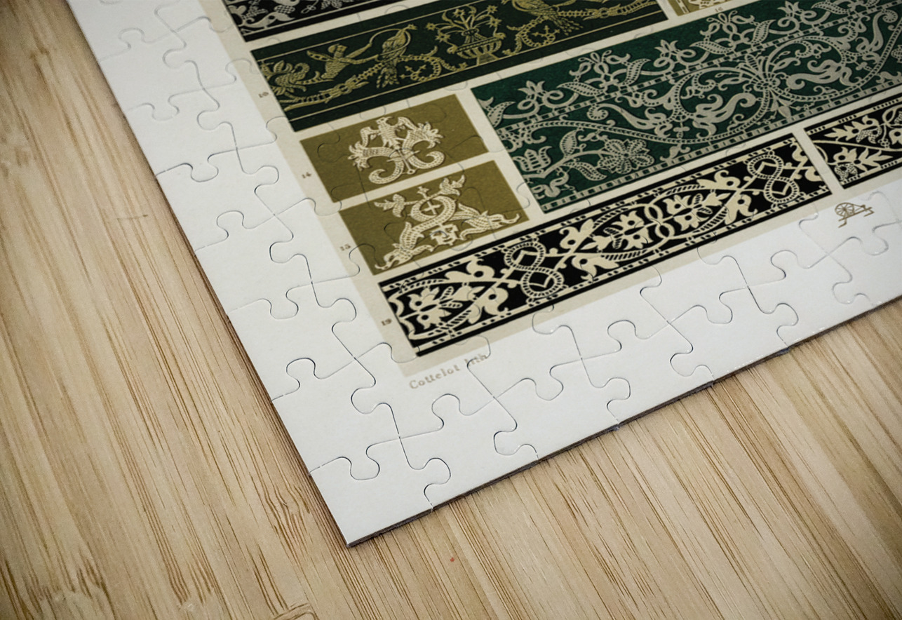 16th Century pattern. 1888 edition Lornement Polychrome by Albert Racine 1825–1893. IStockHistory com Puzzle