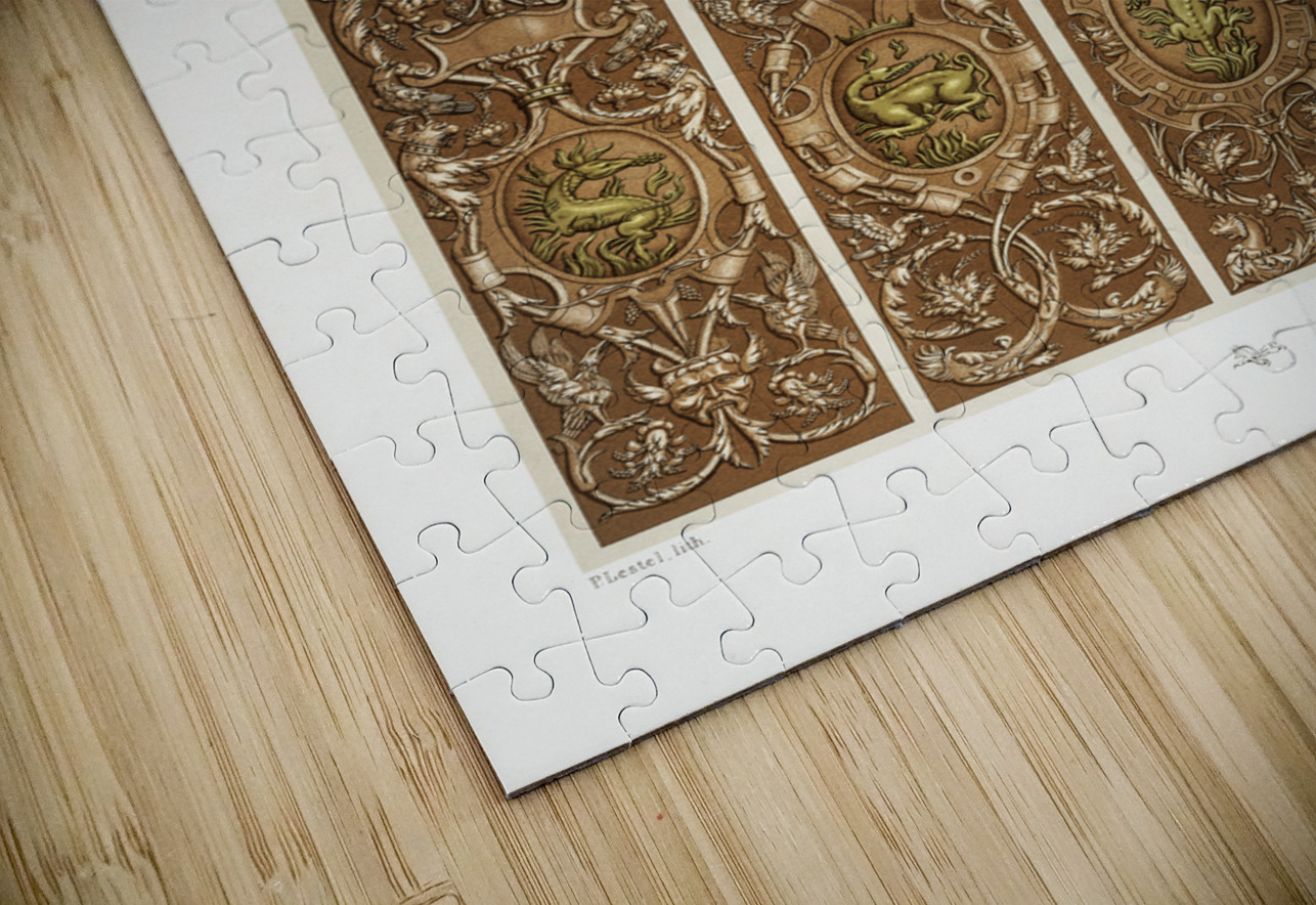 Renaissance pattern. 1888 edition Lornement Polychrome by Albert Racine 1825–1893. IStockHistory com Puzzle