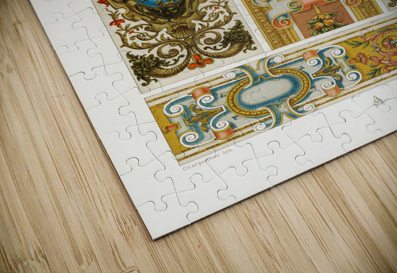 Renaissance pattern. 1888 edition Lornement Polychrome by Albert Racine 1825–1893. IStockHistory com Puzzle