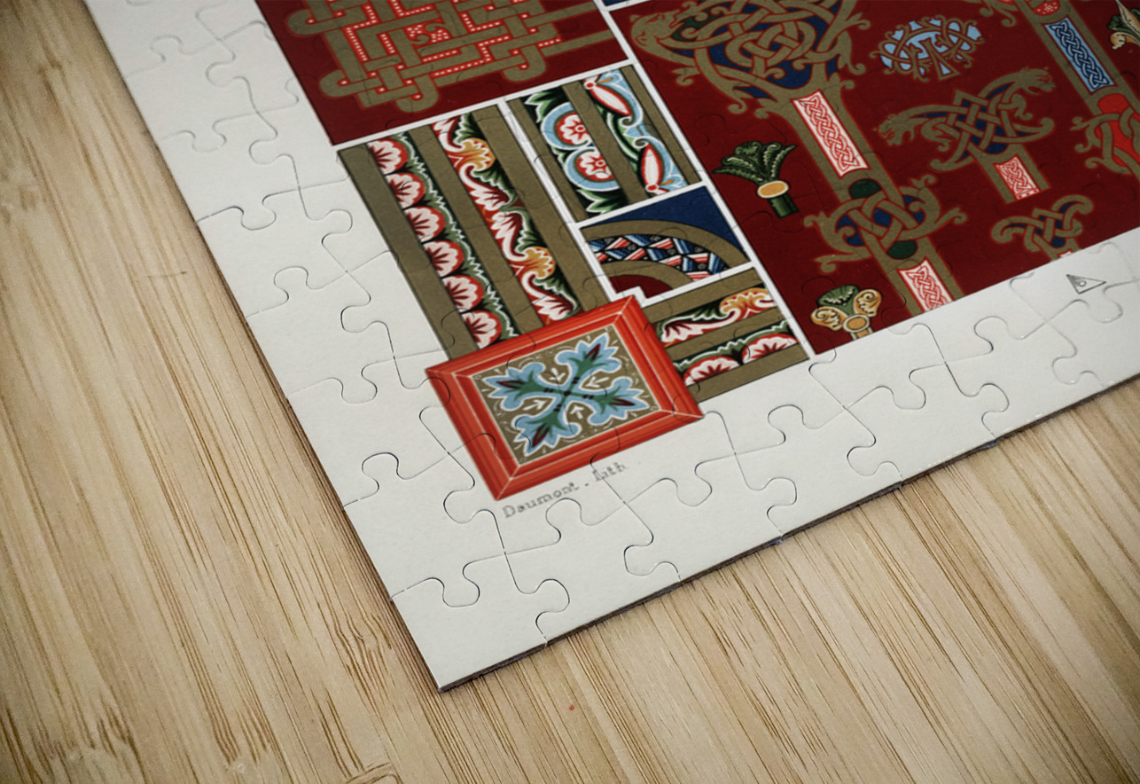 Middle-Ages pattern. 1888 edition Lornement Polychrome by Albert Racine 1825–1893. IStockHistory com Puzzle