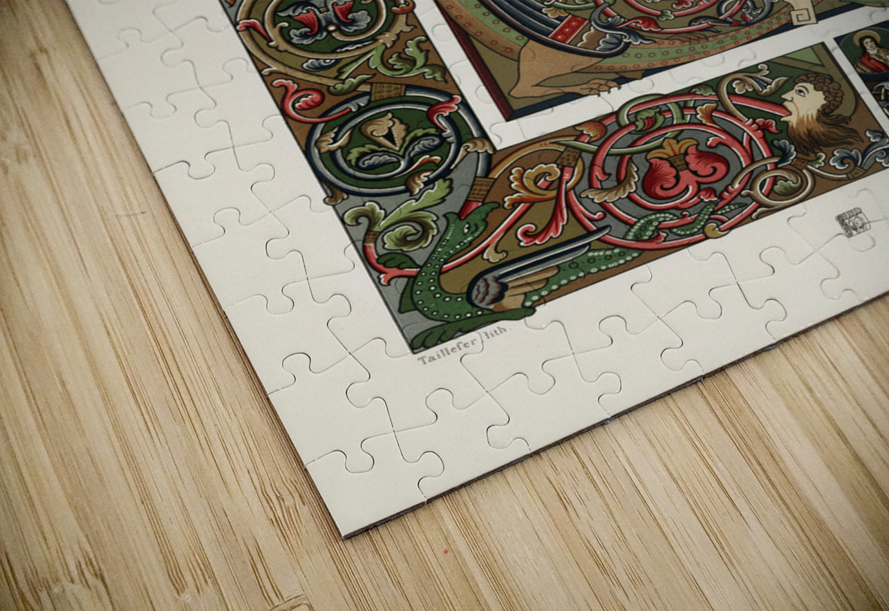 Medieval pattern. 1888 edition Lornement Polychrome by Albert Racine 1825–1893. IStockHistory com Puzzle