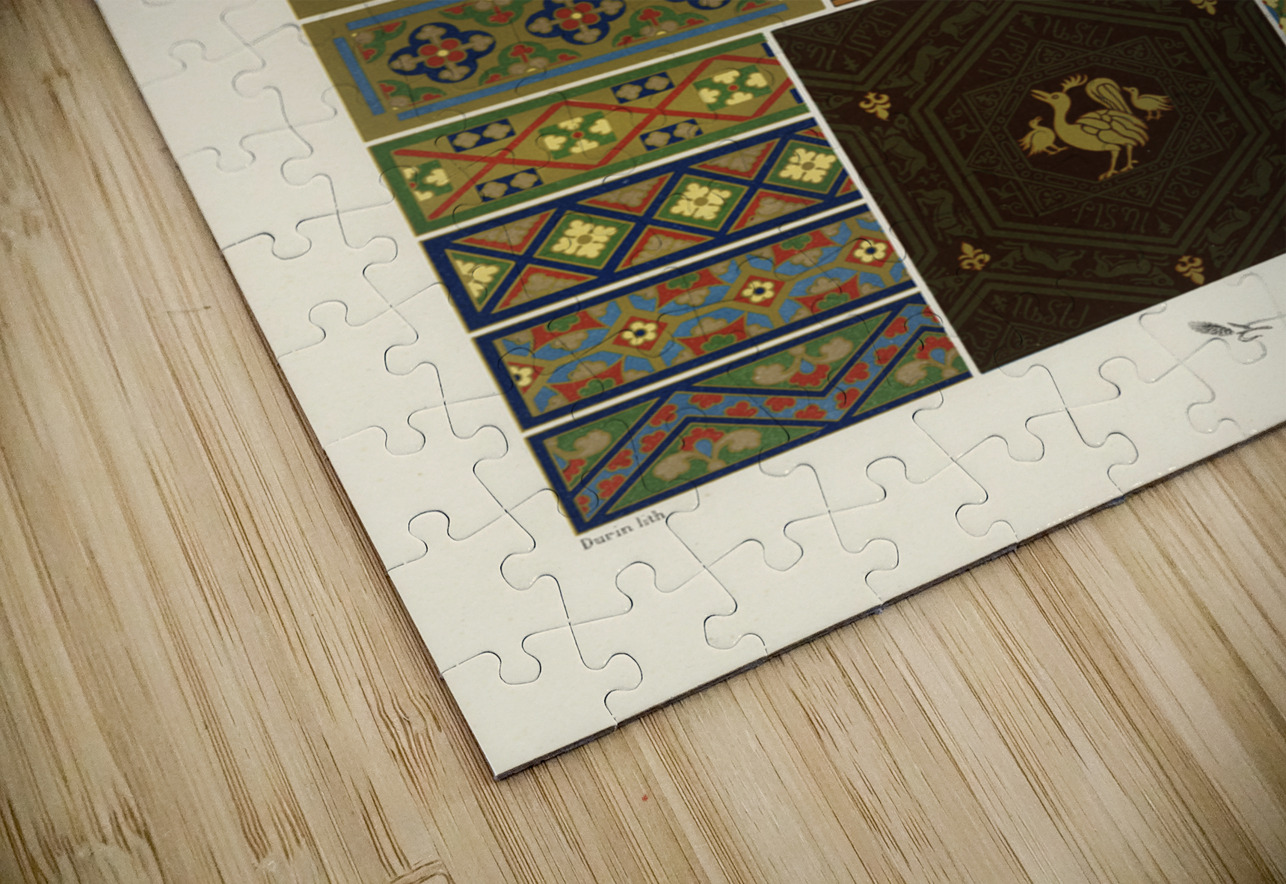 Middle-Ages pattern. 1888 edition Lornement Polychrome by Albert Racine 1825–1893. IStockHistory com Puzzle