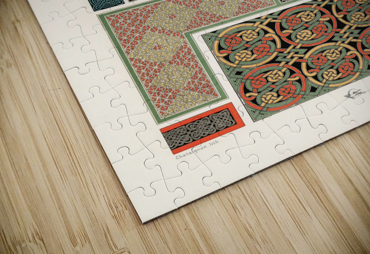 Celtic pattern. 1888 edition Lornement Polychrome by Albert Racine 1825–1893. IStockHistory com Puzzle