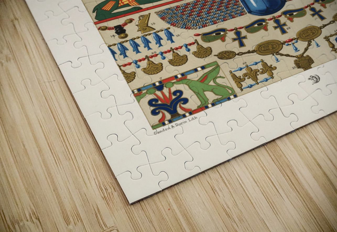 Egyptian pattern. 1888 edition Lornement Polychrome by Albert Racine 1825–1893. IStockHistory com Puzzle