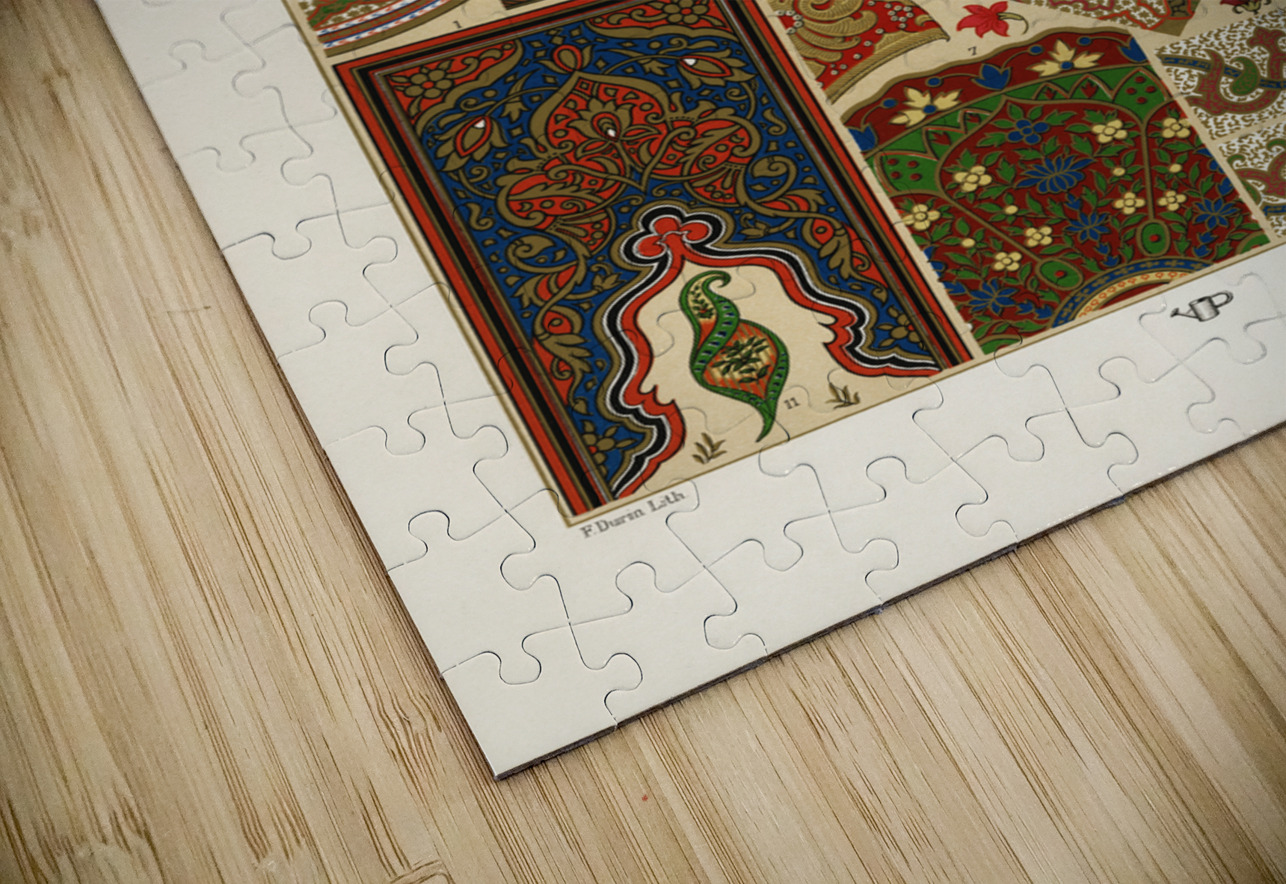 Indian pattern. 1888 edition Lornement Polychrome by Albert Racine 1825–1893. IStockHistory com Puzzle