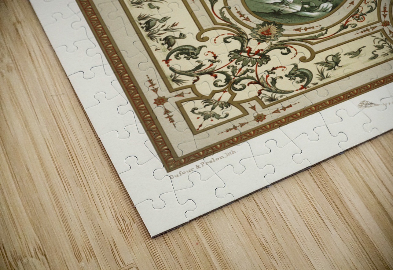 18th Century pattern. 1888 edition Lornement Polychrome by Albert Racine 1825–1893. IStockHistory com Puzzle