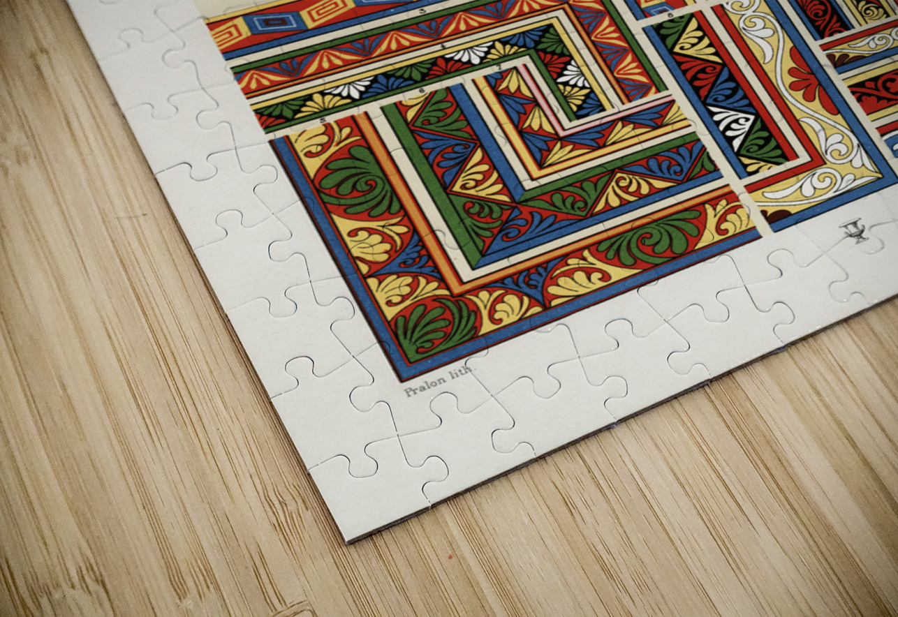 Byzantine pattern. 1888 edition Lornement Polychrome by Albert Racine 1825–1893. IStockHistory com Puzzle