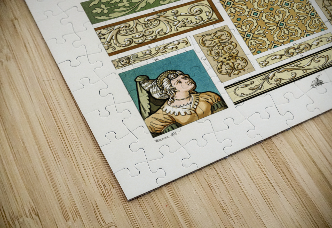 Renaissance pattern. 1888 edition Lornement Polychrome by Albert Racine 1825–1893. IStockHistory com Puzzle