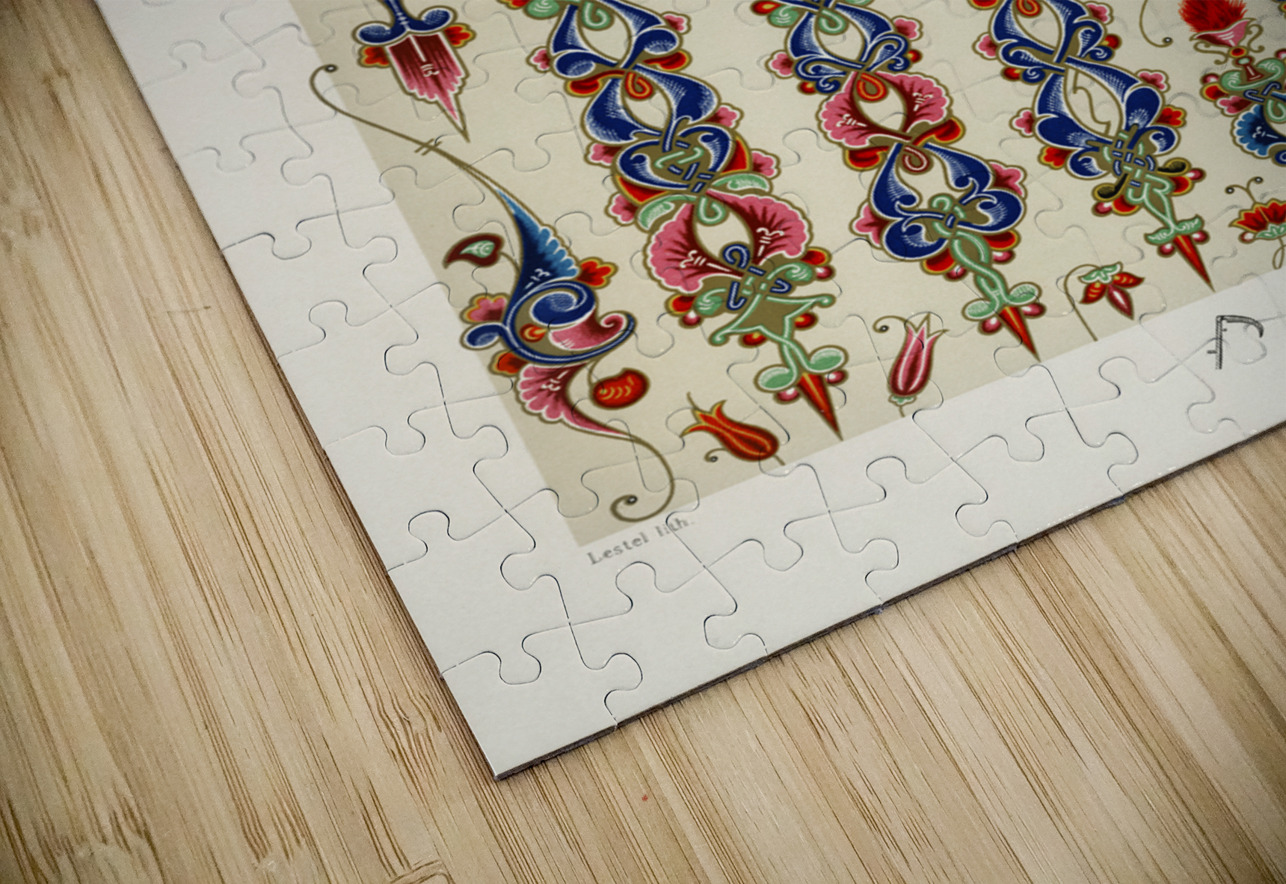 Armenian pattern. 1888 edition Lornement Polychrome by Albert Racine 1825–1893. IStockHistory com Puzzle