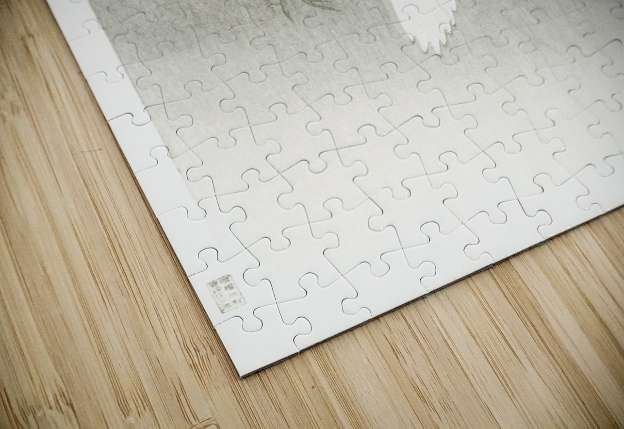 Little Egrets in flight 1925 - 1936 by Ohara Koson 1877-1945. IStockHistory com Puzzle